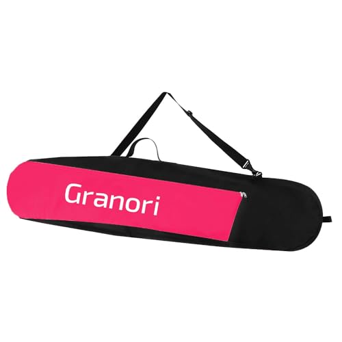 Granori Snowboardtasche | Snowboardrucksack 2-in-1 Tasche für Snowboard mit Bindung bis 150/170 cm – Boardbag mit zusätzlichem Platz für Skihelm und Skischuhe (Neonrot-Schwarz, 170 cm) von Granori