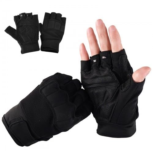 Rutschfester Silikon Trainingshandschuhe, Fitness Handschuhe Atmungsaktiv für Damen und Herren, Sporthandschuhe Geeignet mit Mikrofasergewebe für Krafttraining Radfahren, Gewichtheben Handschuhe, (L) von Granvoo