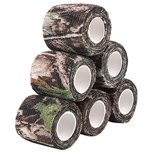 Graootoly 6 Rollen Camouflage Tape Cling Scope Wrap Camo Bandage - Klebeband für Camping Jagd Fahrrad Teleskop von Graootoly