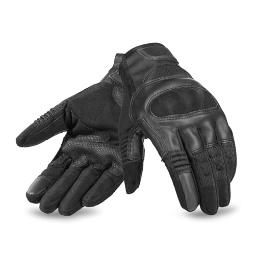 Grapelet Motorradhandschuhe Herren,Touchscreen Handschuhe Motorrad Sommer,Vollfinger Motorrad Lederhandschuhe für Mountainbike,Motocross,Bergsteigen,Wandern,XL von Grapelet