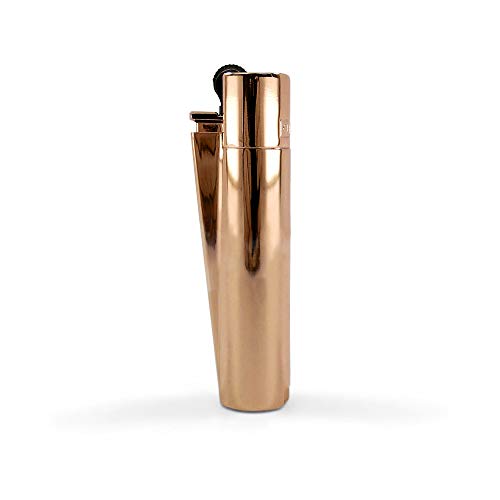 Clipper Metall Gas-Feuerzeug (Rose/Gold) mit SOFORTGRAVUR +VORSCHAU: Gravur inklusive (Gasfeuerzeug nachfüllbar) von GravUp
