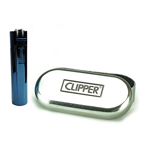 Clipper Metall Gas-Feuerzeug (deep Blue) mit SOFORTGRAVUR +VORSCHAU: Gravur inklusive (Gasfeuerzeug, nachfüllbar) von GravUp