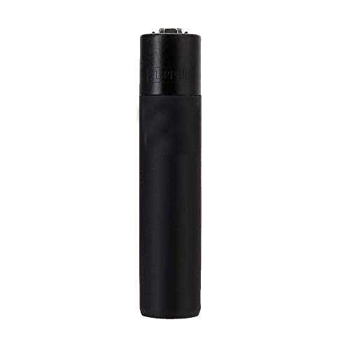 Clipper Metall Gas-Feuerzeug (Schwarz) mit SOFORTGRAVUR +VORSCHAU: Gravur inklusive (Gasfeuerzeug, nachfüllbar) von GravUp