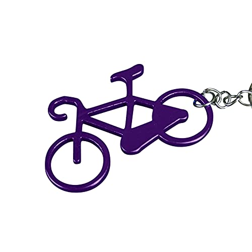 GreVeloro® Fahrrad Schlüsselanhänger Mit Keyring Bike Rennrad Sport Radrennen Geschenkartikel 5,8 cm (Lila) von GreVeloro