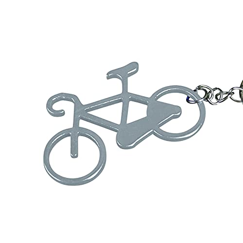 GreVeloro® Fahrrad Schlüsselanhänger Mit Keyring Bike Rennrad Sport Radrennen Geschenkartikel 5,8 cm (Silber) von GreVeloro
