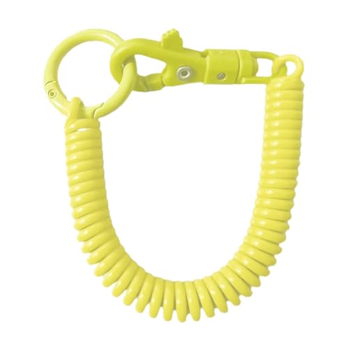 Greabuy Spiralen Federkoil Stretchy Keychain Retractable Elastic Anti Lost Keyring Diebstahl Diebstahl Keyring Retacriactable Feder Spulen Spulen Schlüsselbund von Greabuy
