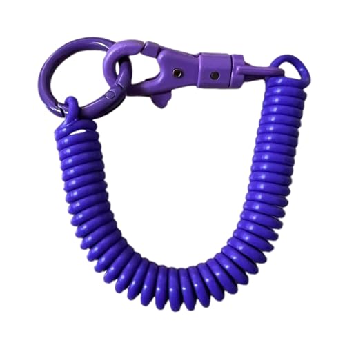 Greabuy Spiralen Federkoil Stretchy Keychain Retractable Elastic Anti Lost Keyring Diebstahl Diebstahl Keyring Retacriactable Feder Spulen Spulen Schlüsselbund von Greabuy