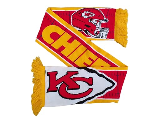 Great Branding Kansas City Chiefs NFL HD Jaquard Scarf Rot Gelb Schal - STK von Great Branding