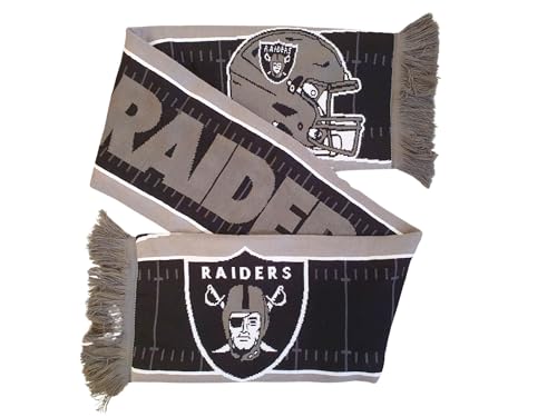 Great Branding Las Vegas Raiders NFL HD Jaquard Scarf Black Gray Schal - STK von Great Branding