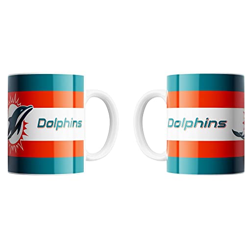 Great branding Miami Dolphins NFL Classic Mug (330 ml) Wallpaper Tasse - Stück, Mug-dolphins-orange-turquoise-#28339 von Great branding