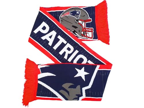 Great Branding New England Patriots NFL HD Jaquard Scarf Blue Red Schal - STK von Great Branding