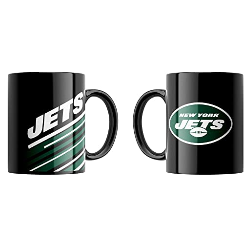 Great branding New York Jets NFL Classic Mug (330 ml) Stripes Tasse - Stück, Mug-jets-black-#28417 von Great Branding