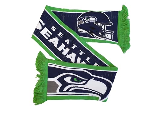 Great Branding Seattle Seahawks NFL HD Jaquard Scarf Grün Blau Schal - STK von Great Branding