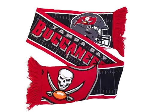 Great Branding Tampa Bay Buccaneers NFL HD Jaquard Scarf Black Red Schal - STK von Great Branding