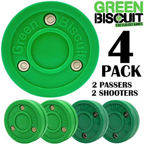 Green Biscuit 4 Stück 2 Shooter/2 Passer mit gratis NHL Puck 2 Tage Versand von Green Biscuit