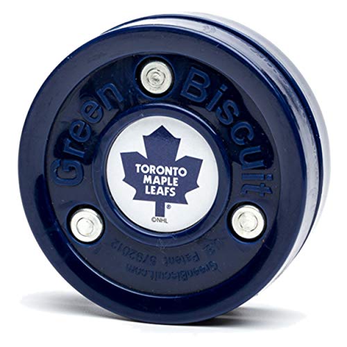 Green Biscuit NHL Pucks - Toronto Maple Leafs - Hockey Training Puck, Stays Flat, Passing/Handling Street Hockey von Green Biscuit