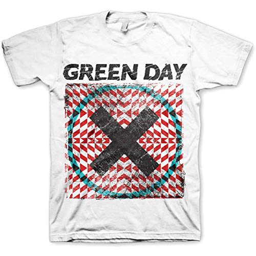 Green Day Herren Xllusion T-Shirt Not Applicable, Weiß (White White), XX-Large von Green Day