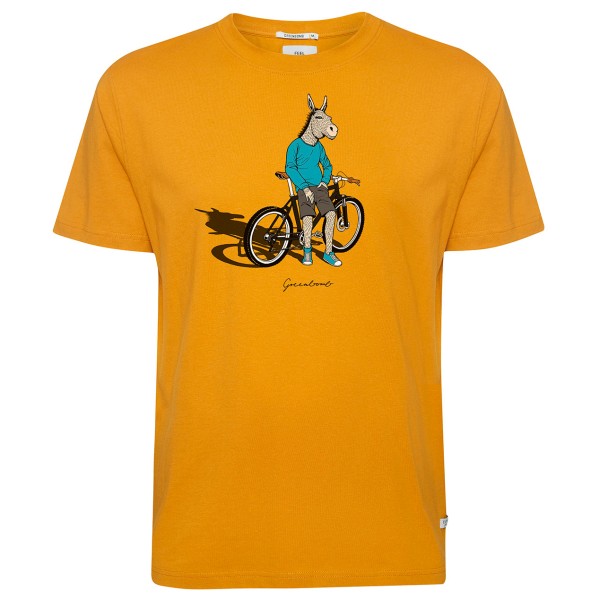 GreenBomb - Animal Donkey Bike Fusion - T-Shirts - T-Shirt Gr S orange von GreenBomb