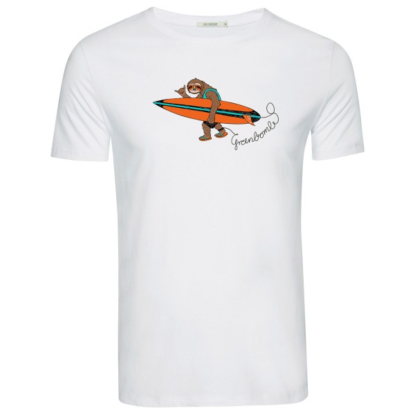 GreenBomb - Animal Sloth Surf Guide - T-Shirts - T-Shirt Gr L;M;S;XL;XXL weiß von GreenBomb