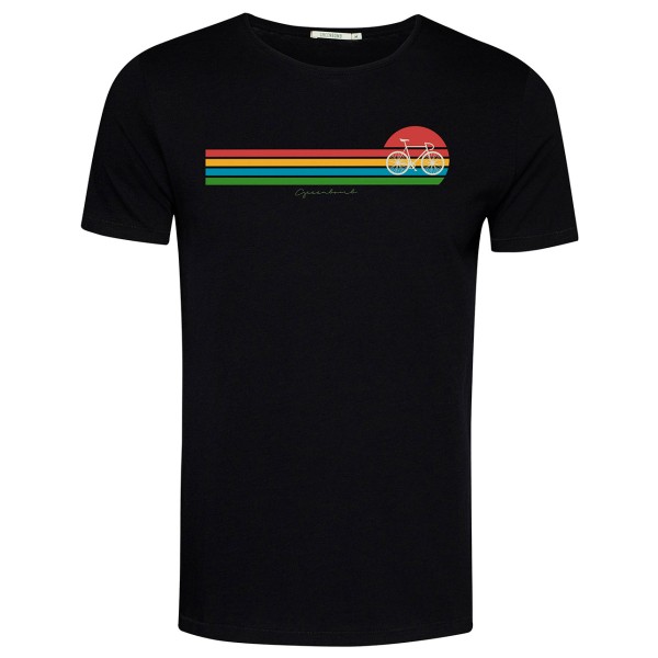 GreenBomb - Bike Sunset Stripes Spice - T-Shirts - T-Shirt Gr XL schwarz von GreenBomb