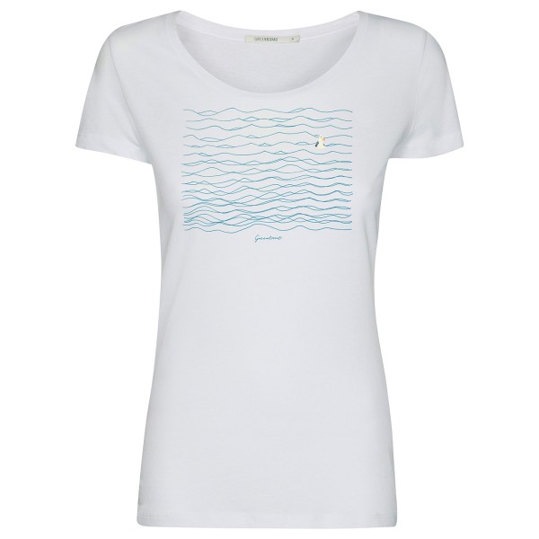 GreenBomb - Women's Animal Seagull Waves Loves - T-Shirts - T-Shirt Gr S weiß/grau von GreenBomb