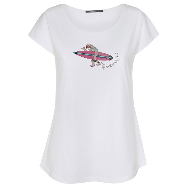 GreenBomb - Women's Animal Sloth Beach Cool - T-Shirts - T-Shirt Gr L weiß von GreenBomb