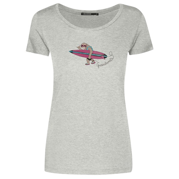 GreenBomb - Women's Animal Sloth Beach Loves - T-Shirts - T-Shirt Gr L grau von GreenBomb