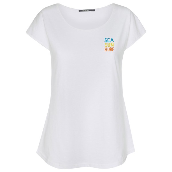 GreenBomb - Women's Lifestyle Sea Sun Surf Cool - T-Shirts - T-Shirt Gr M weiß von GreenBomb