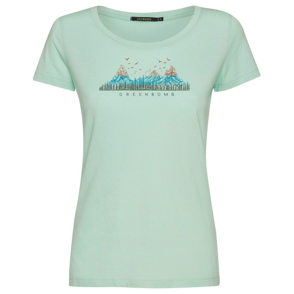 GreenBomb - Women's Nature Mountain Colours Loves - T-Shirts - T-Shirt Gr L;M;S;XL grün von GreenBomb