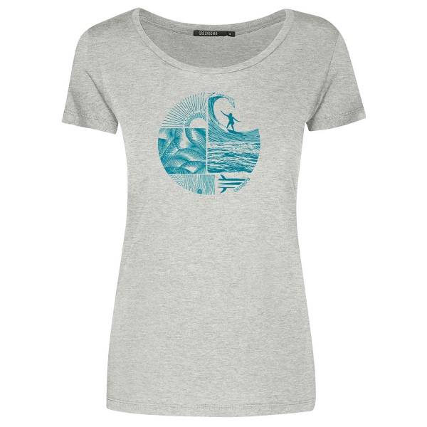 GreenBomb - Women's Nature Surf Circle Loves - T-Shirts - T-Shirt Gr M;S;XL;XS grau von GreenBomb