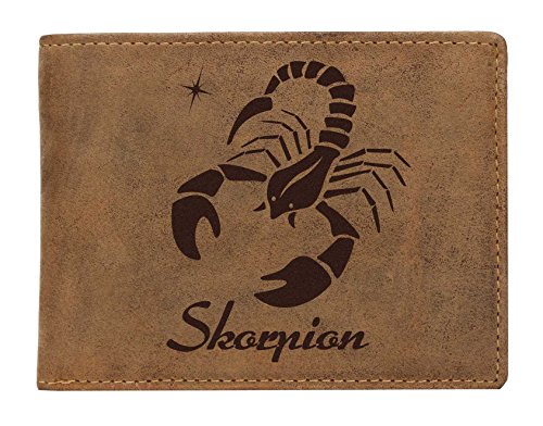 Greenburry Brieftasche mit Sternzeichen Skorpion Motiv I Geldbeutel mit Sternzeichen Skorpion Motiv I Vintage Brieftasche von Greenburry