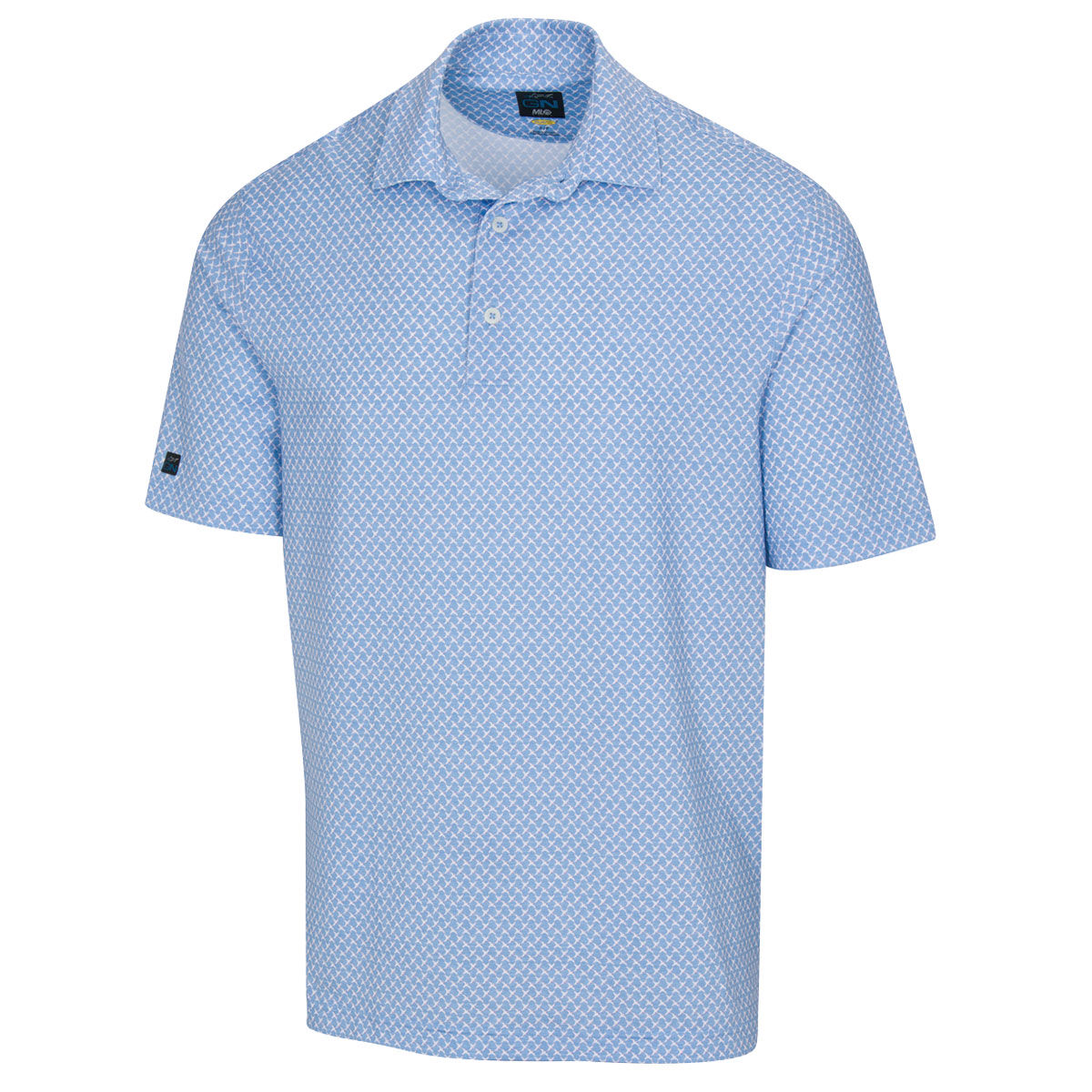Greg Norman Men's Catesby Golf Polo Shirt, Mens, Bay breeze heather, Large | American Golf von Greg Norman