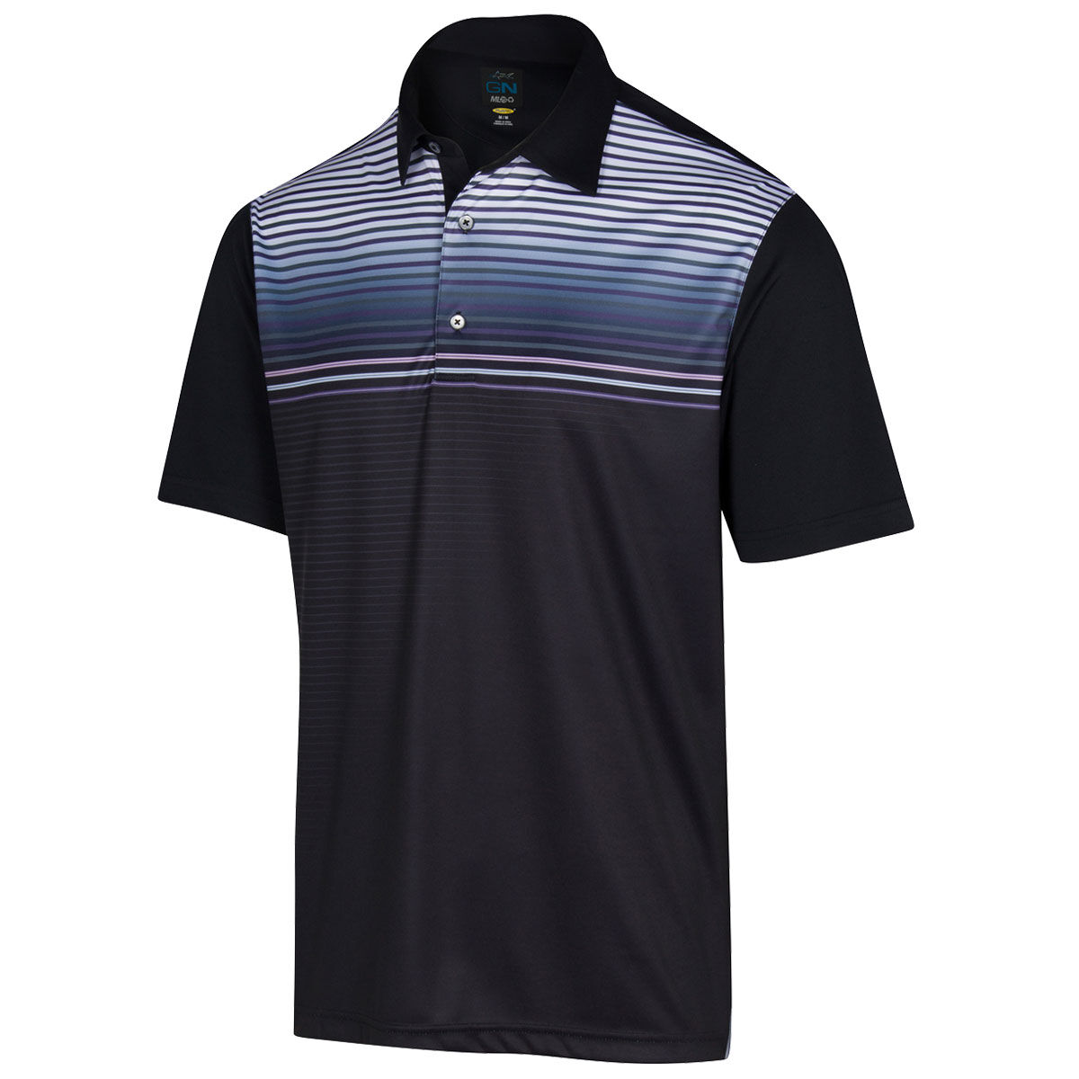 Greg Norman Men's Glacier ML75 Golf Polo Shirt, Mens, Black, Small | American Golf von Greg Norman