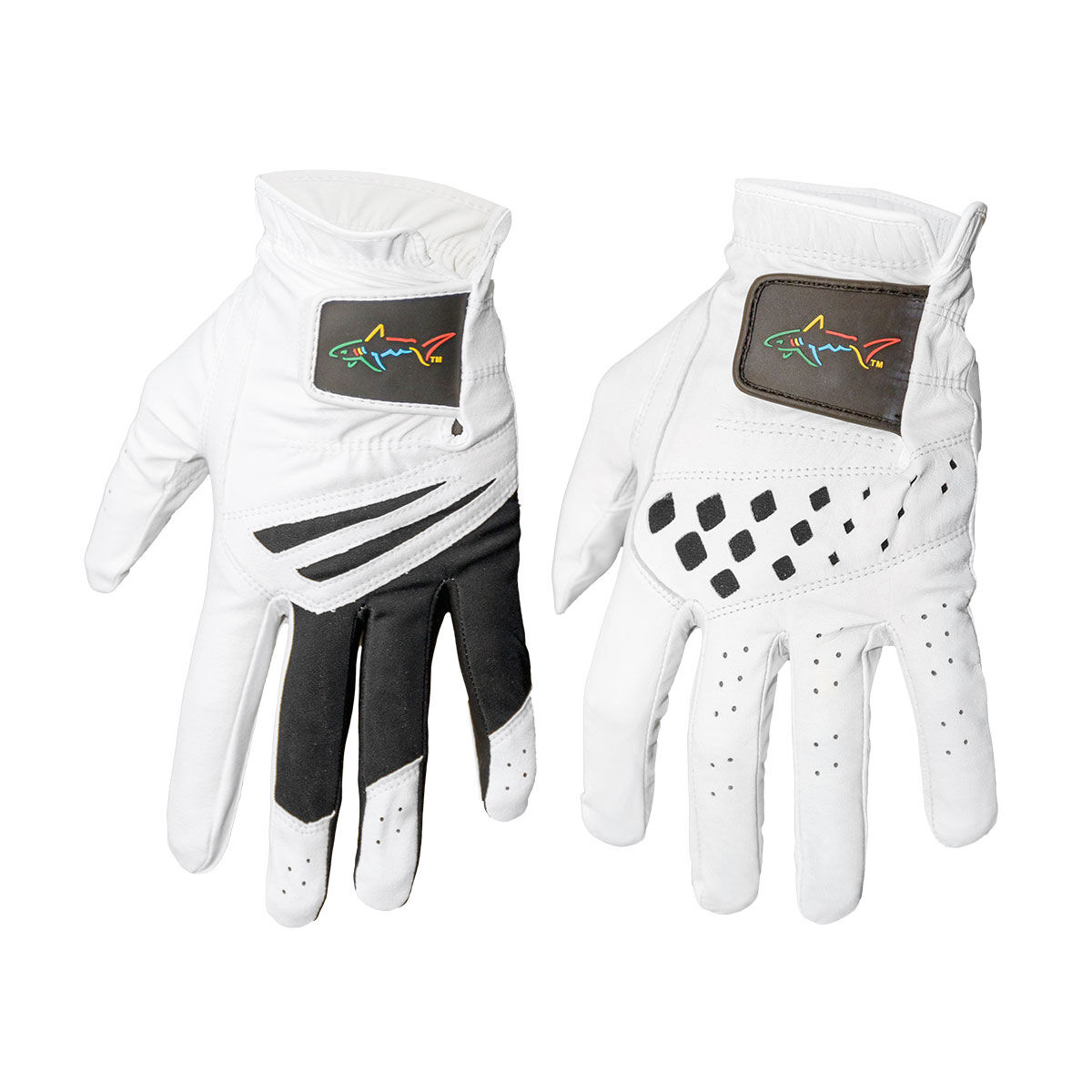 Greg Norman Men's Golf Gloves - 2 Pack, Mens, Small, White/black | American Golf von Greg Norman