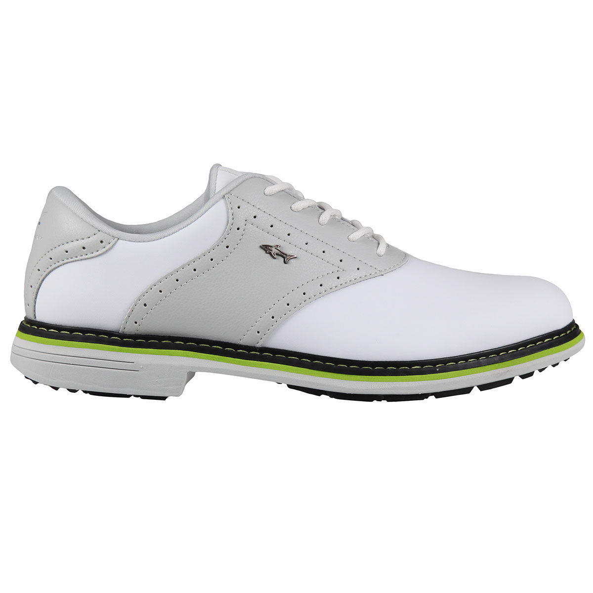 Greg Norman Men's Isa Tour 2 Waterproof Spikeless Golf Shoes, Mens, White/grey/lime, 7 | American Golf von Greg Norman