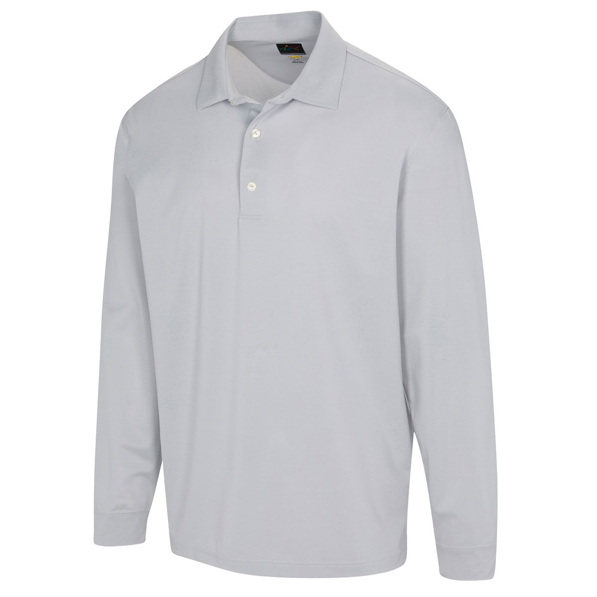 Greg Norman Men's Grey Long Sleeve Freedom Pique Golf Polo Shirt, Size: XXL | American Golf von Greg Norman