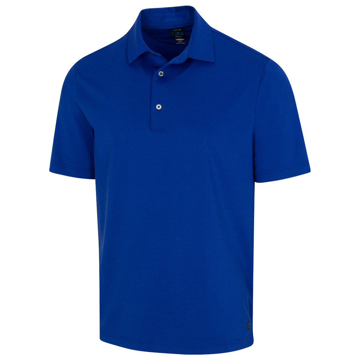 Greg Norman Men's Blue Embroidered Shark Logo Golf Polo Shirt, Size: Medium | American Golf von Greg Norman