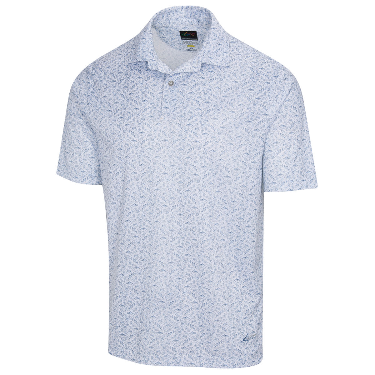 Greg Norman Men's Shark Sketch Golf Polo Shirt, Mens, Garnet/white, Small | American Golf von Greg Norman