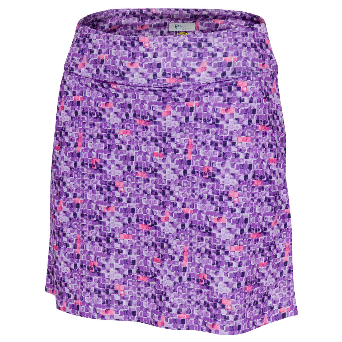 Greg Norman Women's Purple Tile Print Pull-On Golf Skort, Size: XL | American Golf von Greg Norman