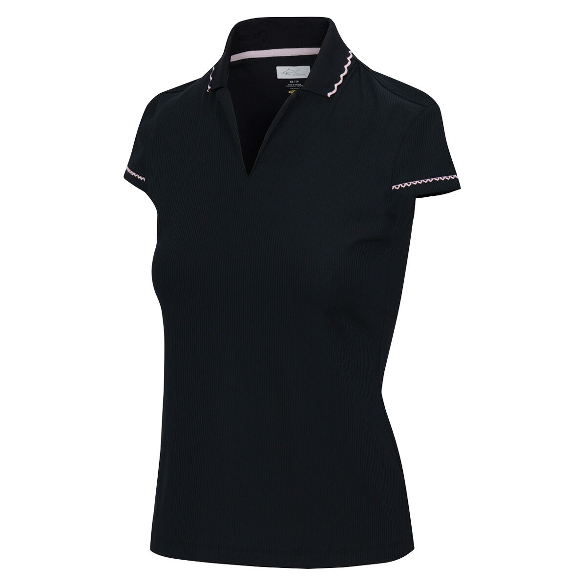 Greg Norman Womens Chateau Golf Polo Shirt, Female, Black, Medium | American Golf von Greg Norman