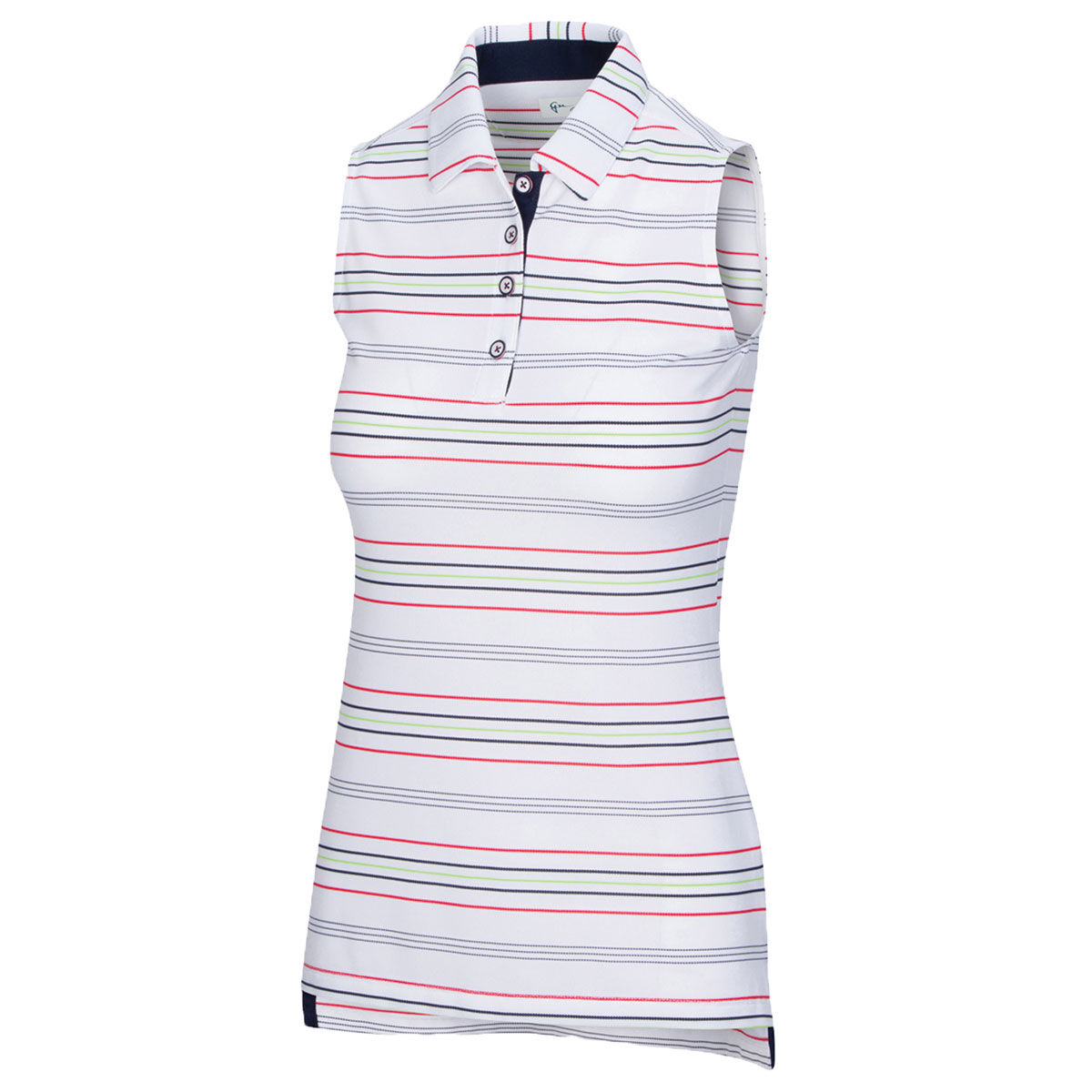 Greg Norman Womens Ferry Sleeveless Golf Polo Shirt, Female, White, Large | American Golf von Greg Norman