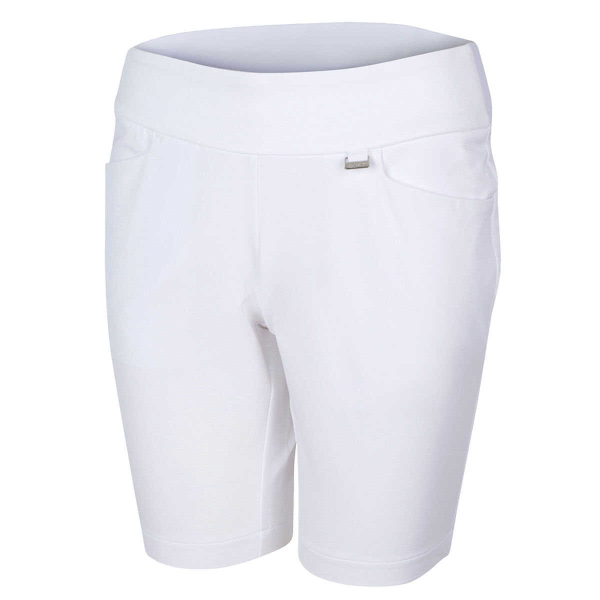 Greg Norman Womens Pull-On Stretch Golf Shorts, Female, White, Medium | American Golf von Greg Norman