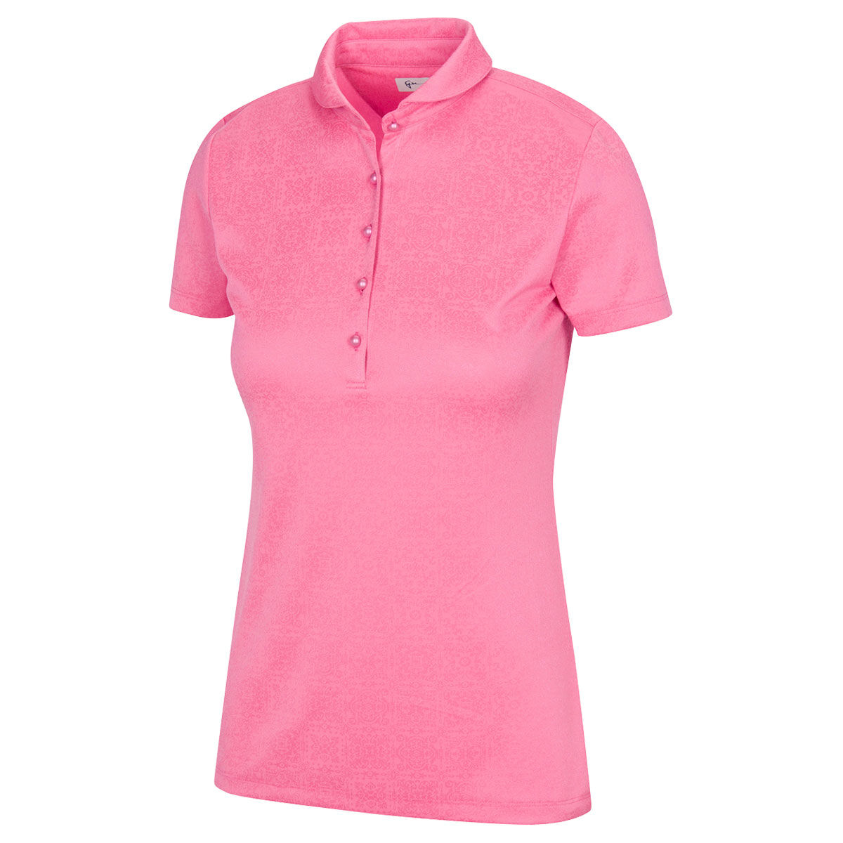 Greg Norman Womens Quinto Golf Polo Shirt, Female, Peony, Small | American Golf von Greg Norman