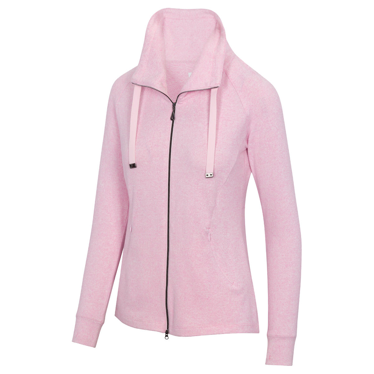 Greg Norman Womens Solange Full Zip Golf Mid Layer, Female, Pink lemonade, Xxl | American Golf von Greg Norman