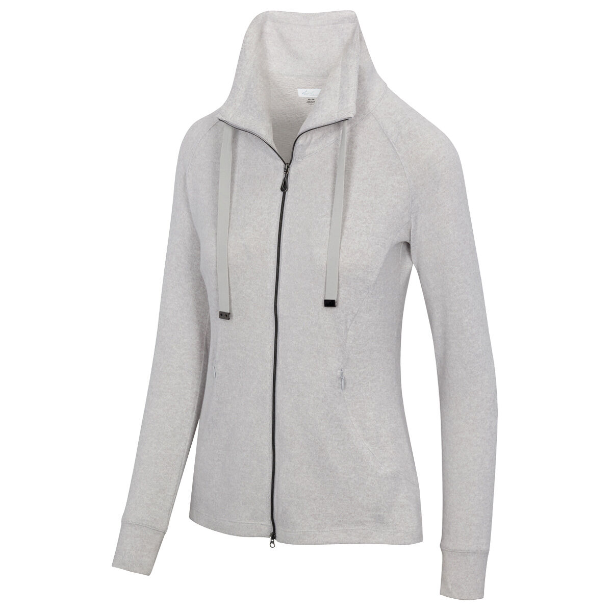 Greg Norman Womens Solange Full Zip Golf Mid Layer, Female, Shark grey heather, Xl | American Golf von Greg Norman