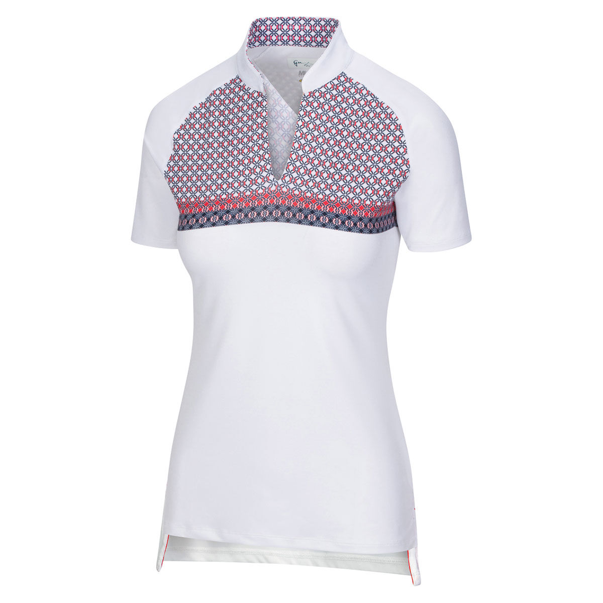 Greg Norman Womens Waterfront Golf Polo Shirt, Female, White, Large | American Golf von Greg Norman