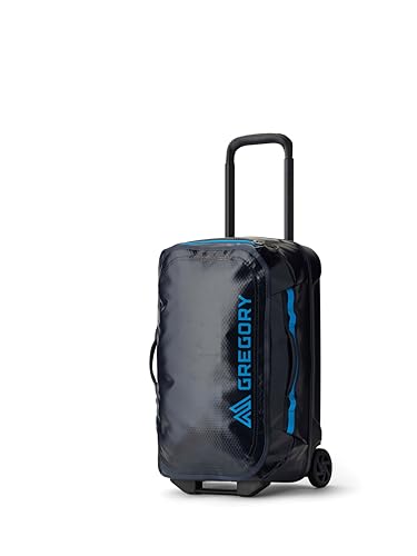 Gregory Divide Rollers - Alpaca Wheeled Duffel 40 - Reisetasche mit Rollen, 55 cm, 40 L, 2.6 KG, Handgepäck Reisetasche 55x35x25 cm, Wetterschutz, Intelligente Innenorganisation, Blau (Slate Blue) von Gregory