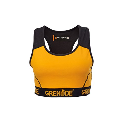 Grenade Sportswear Damen GRE1001 Sports-Bra, orange-Schwarz, XS von Grenade