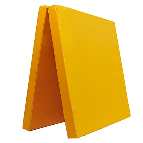 Grevinga® klappbare Turnmatte - versch. Farben & Größen - RG: 22 kg/m³ (200 x 100 x 8 cm, Gelb) von Grevinga