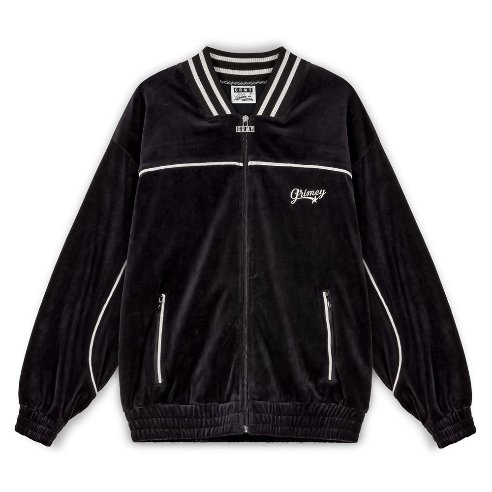 Grimey Madrid Velvet Tracksuit Jacket Schwarz S Mann von Grimey